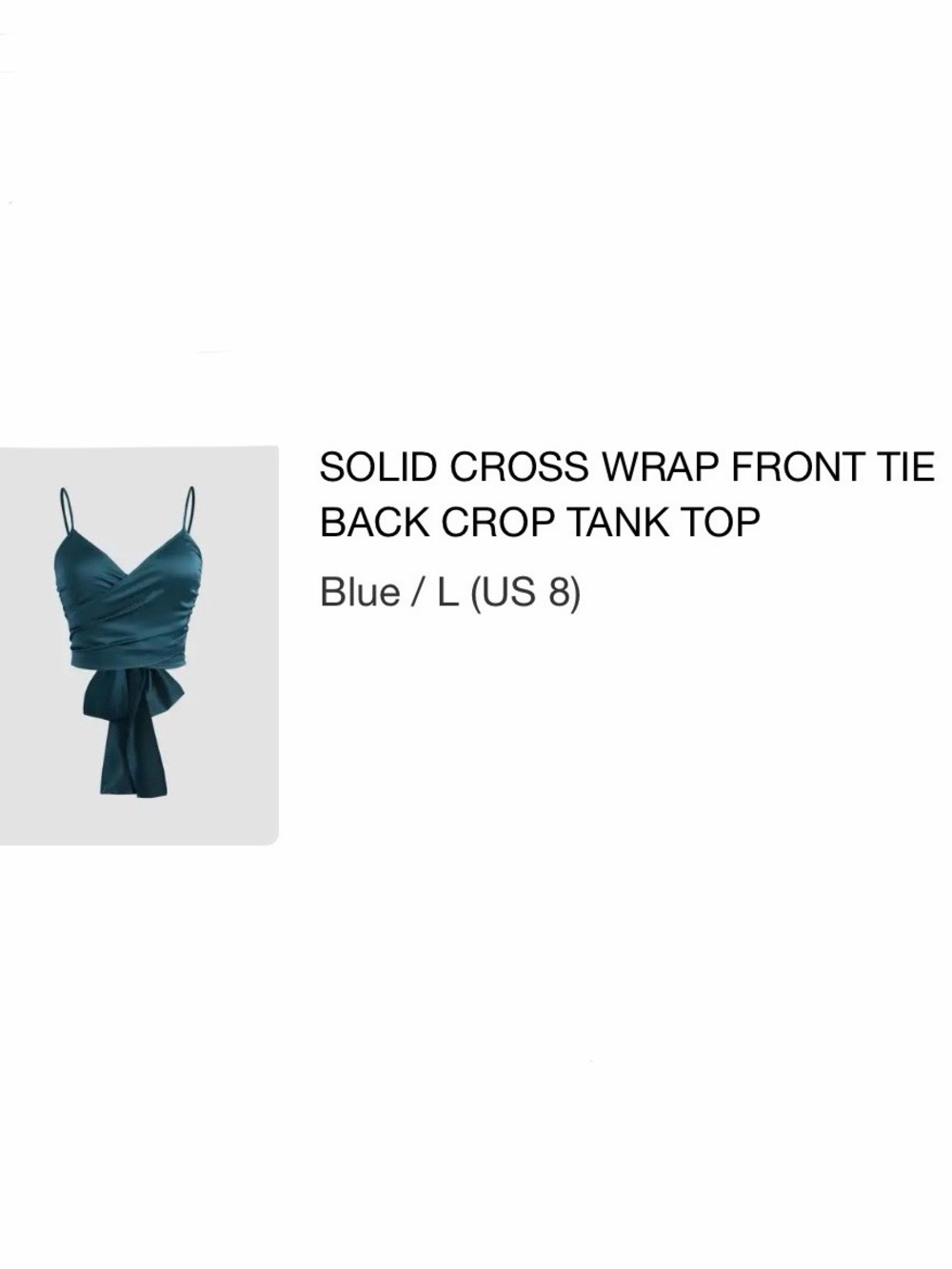 satin wrap tank top